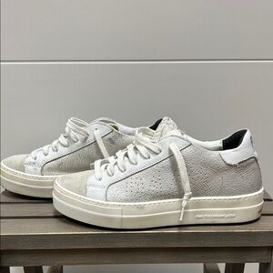 P448 White and Gray Women's Sneakers